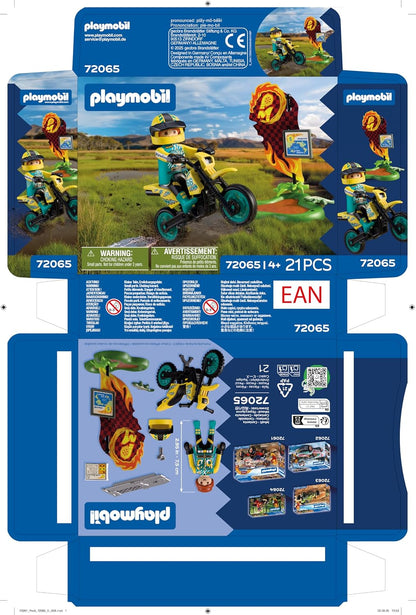 Playmobil | Veículos | Moto Off-road | Moto de motocross com rampa de salto | brinquedo de moto para crianças a partir de 4 anos | 72065
