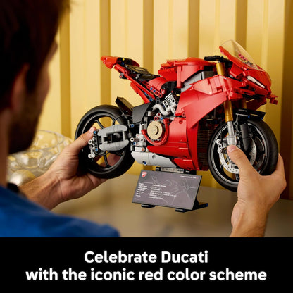 LEGO Technic Ducati Panigale V4 S - Conjunto de Construção para Adultos (18+) - Presente para Fãs de Motocicletas - 42202