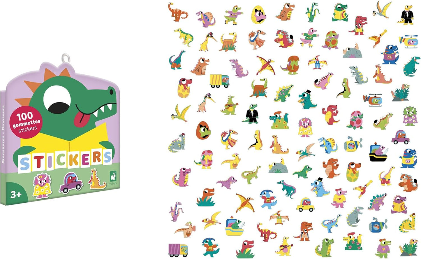 Janod - 50 Adesivos Grandes para Crianças 18 meses - Formato 7x8cm - Adesivos, Janod - Pacote com 100 adesivos - Adesivos de Bolso Formato 5x5cm - Dinos, Janod - Pacote com 300 adesivos - Adesivos de Bolso Formato 3x3cm - Geométricos