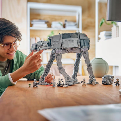 LEGO Star Wars 75454 AT-AT do Remanescente Imperial com Veículo INT-4 – Modelo de The Mandalorian e Grogu com Nave de Transporte, Speeder Bike, 7 Minifiguras e 1 Figura – Ideia de Presente para Meninos a partir de 10 Anos e Fãs