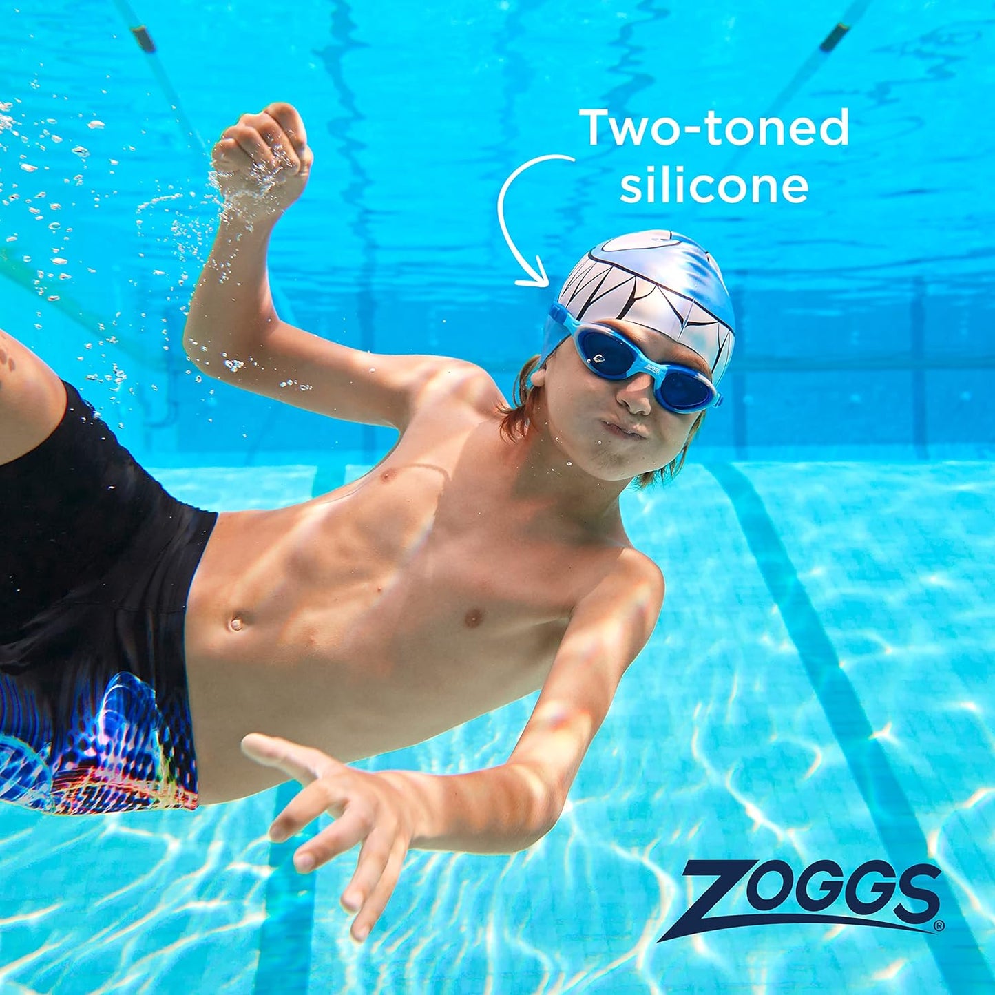 Zoggs Super Seal Gafas de natación para niños, gafas de natación con protección UV, ajuste rápido y correa cómoda dividida, lentes transparentes para gafas de natación sin niebla, gafas Zoggs para niños de 6 a 14 años