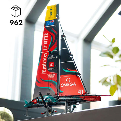 LEGO Conjunto de construção de iate Technic Emirates Team New Zealand AC75, kit de modelo de barco à vela para adultos construirem, ótimo para decoração de casa ou escritório, presente para homens, mulheres,