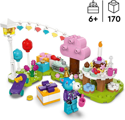 LEGO Brinquedo de construção criativa para festa de aniversário de Julian Crossing de Animal para crianças, meninas e meninos com mais de 6 anos, com minifigura de cavalo Julian da série de videogames, ideia de presente de aniversário 77046