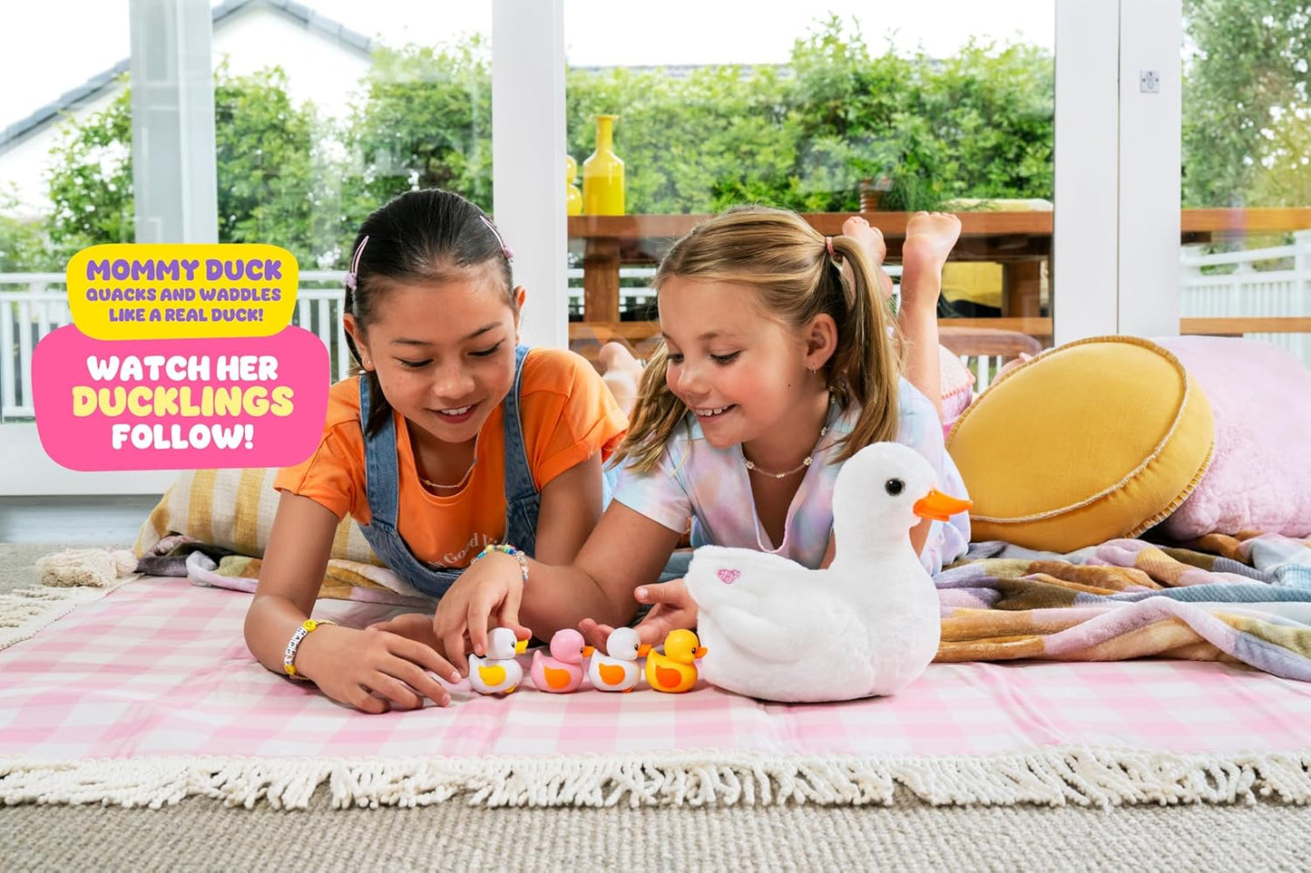 Pets Alive Mommy Duck & Baby Surprise da ZURU Nurturing Play Brinquedo interativo para meninas com chocagem surpresa.