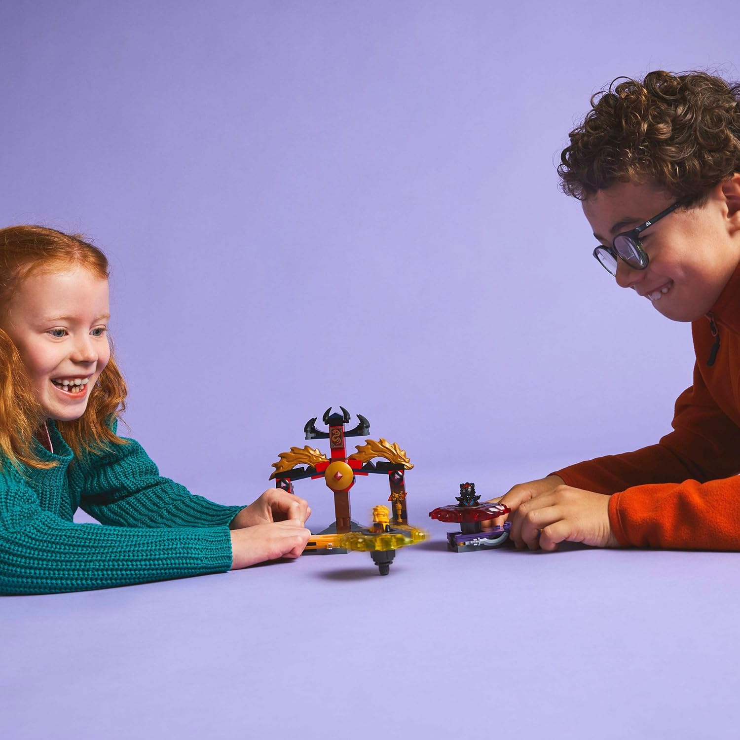 LEGO Conjunto de pacote de batalha NINJAGO Dragon Spinjitzu com 2 mini