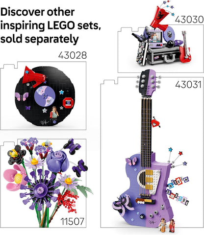 LEGO Edições "Concert Moon" da Olivia Rodrigo – Kit de Modelo de Toca-Discos com Disco de Vinil e Minifigura – Decoração para Quarto Infantil – Presente Musical para Adolescentes (Meninas e Meninos) e Fãs a partir de 14 Anos – 43029