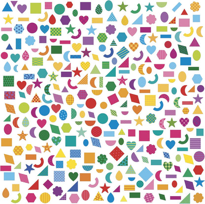 Janod - 50 Adesivos Grandes para Crianças 18 meses - Formato 7x8cm - Adesivos, Janod - Pacote com 100 adesivos - Adesivos de Bolso Formato 5x5cm - Dinos, Janod - Pacote com 300 adesivos - Adesivos de Bolso Formato 3x3cm - Geométricos