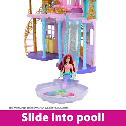 Mattel Castelo Supremo das Princesas Disney da , 1,20 m de altura com luzes e sons | Inclui 3 andares, 10 áreas de brincar, mais de 25 móveis e acessórios e "fogos de artifício" luminosos; inspirado nos filmes da Disney, HLW29