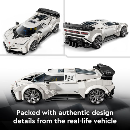 LEGO Speed Champions Bugatti Centodieci Hyper Sports Car - Kit de Modelo de Carro com Minifigura de Piloto - Presente de Aniversário para Meninos a partir de 9 Anos - 77240