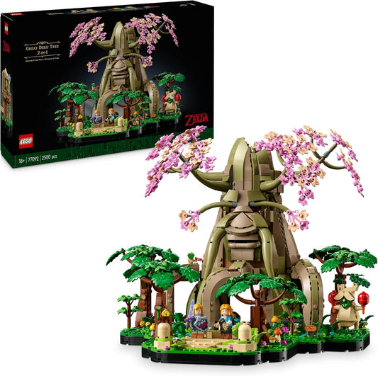 LEGO Conjunto de construção 2 em 1 The Legend of Zelda Great Deku Tree para adultos, kit de modelo para construir recursos 4 minifiguras colecionáveis, incluindo. 3 versões de Link, presente para homens, mulheres e jogadores