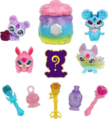 Magic Mixies El paquete Mixlings Magical Rainbow Deluxe contiene 5 mixlings exclusivos con un poder mágico de arco iris único, incluido 1 mixling misterioso para revelar desde tu caldero.