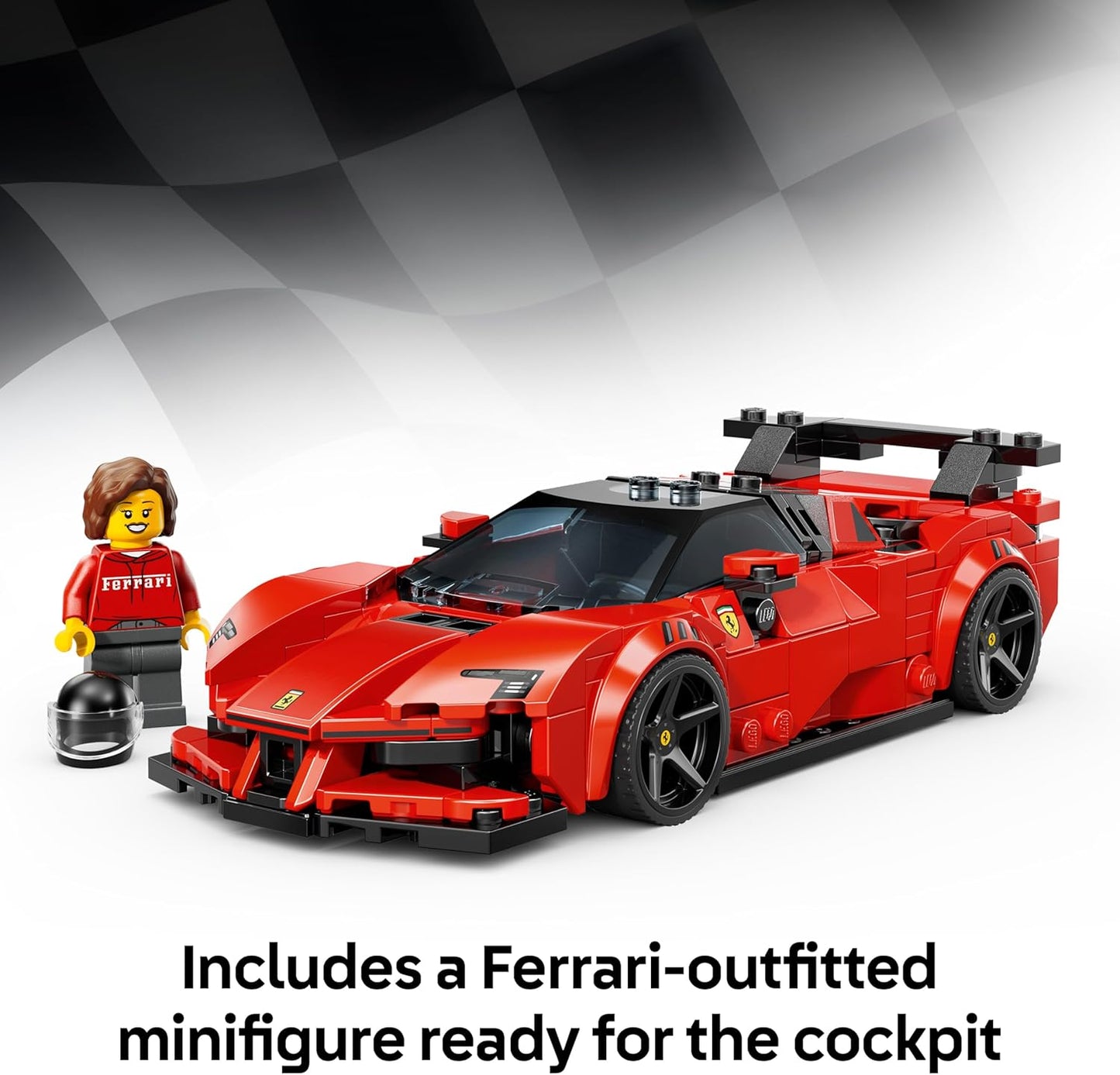 LEGO Speed Champions Ferrari SF90 XX Stradale Carro Esportivo - Kit de Montagem com Minifigura Colecionável de Piloto - Ideia de Presente de Aniversário para Meninos a partir de 9 Anos e Fãs de Automobilismo - 77254