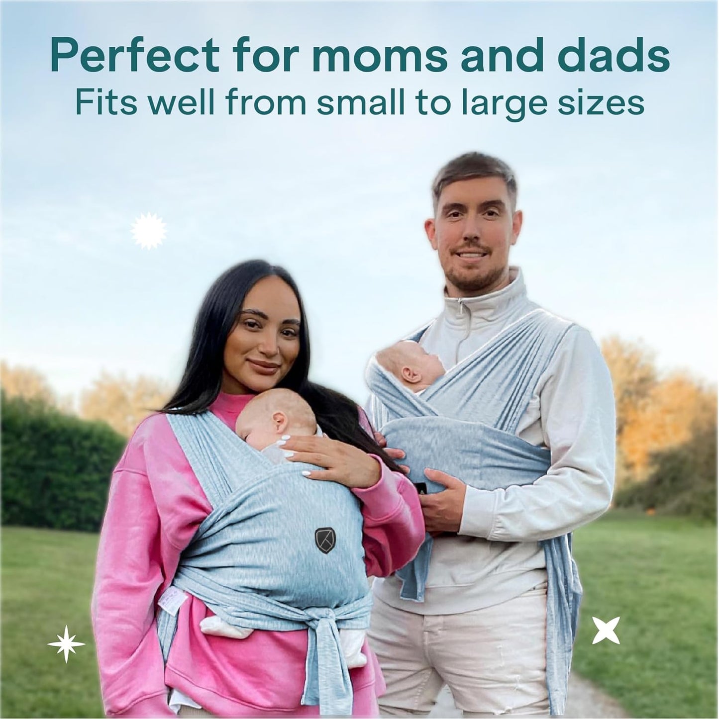 Koala Babycare Canguru para Bebê - Fácil de Usar - Suporte Ergonômico Certificado - Canguru Elástico Multiuso Adequado para Bebês de até 9 kg - Canguru para Bebê