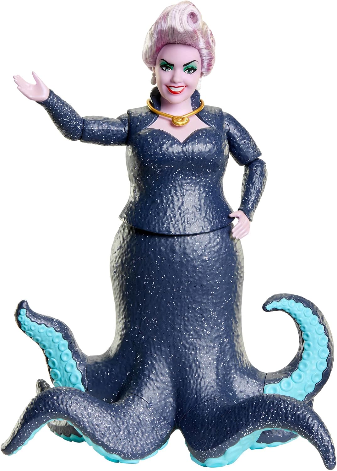 Conjunto de Bonecos Disney A Pequena Sereia: Ariel, Rei Tritão e Úrsula – 3 Bonecos com Trajes Clássicos, Brinquedos Inspirados no Filme, HND28