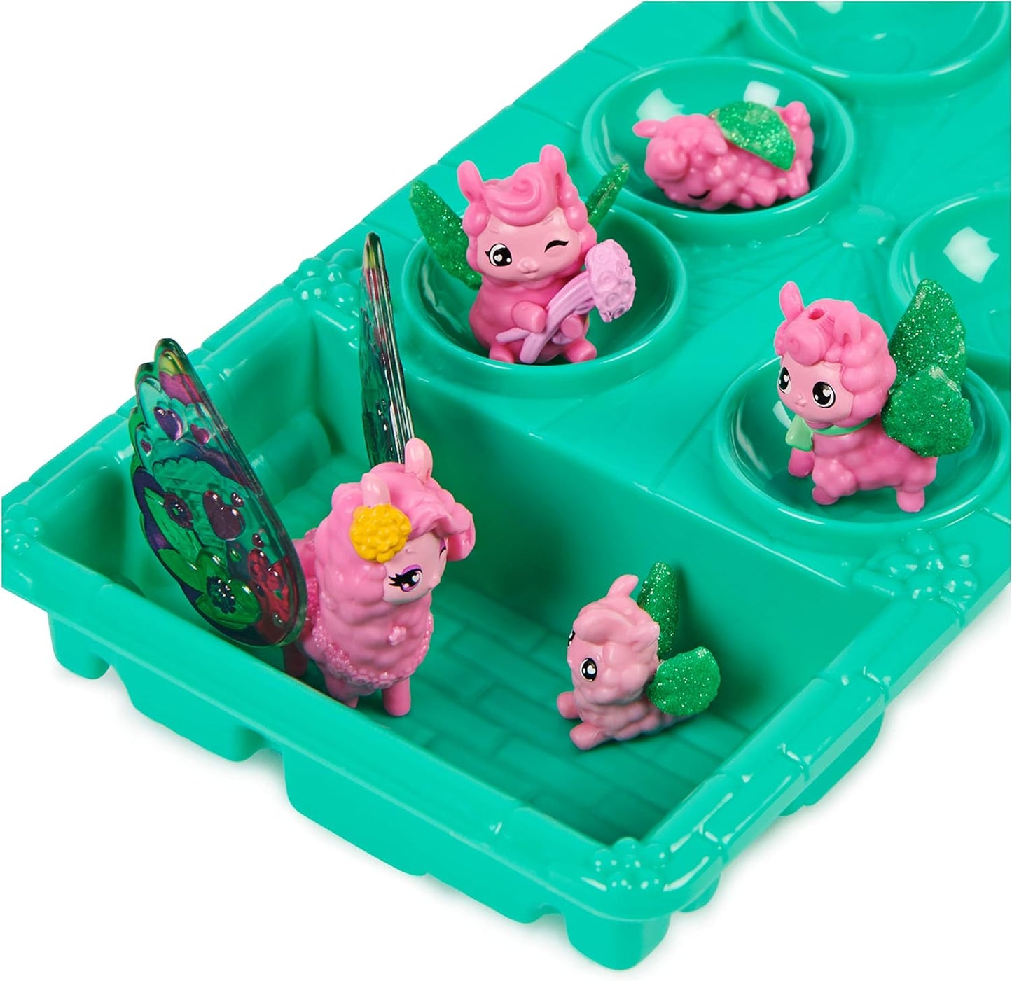 HATCHIMALS CollEGGtibles, Caja familiar Rainbow Llama con juego sorpresa, 10 personajes, 2 accesorios, juguetes para niños para niñas de 5 años en adelante