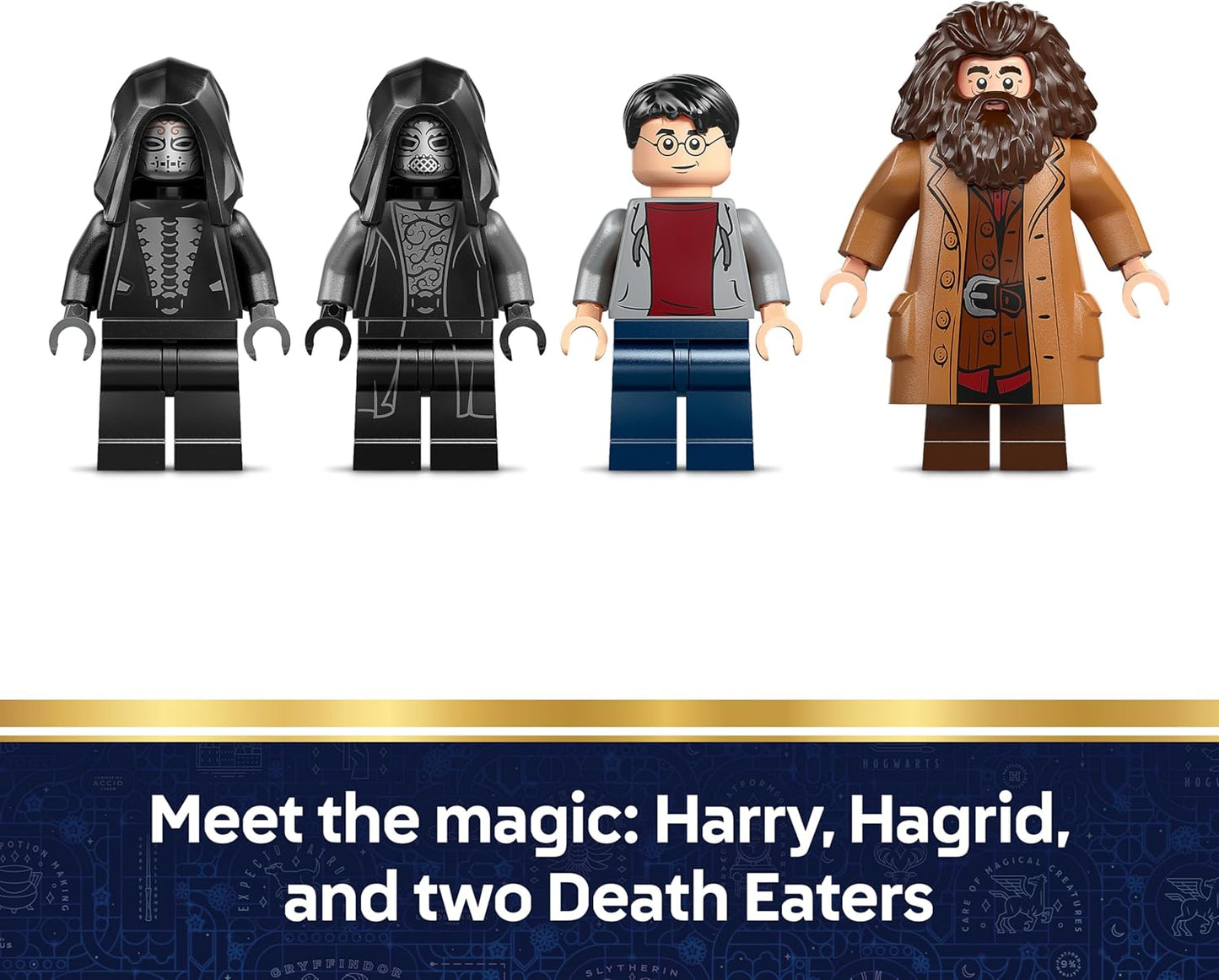 LEGO Harry Potter: A Fuga de Harry e Hagrid pela Rua dos Alfeneiros - Moto de Brinquedo com 4 Minifiguras, incluindo 2 Comensais da Morte, e uma Cena de Rua - Presente para Meninas, Meninos e Fãs a partir de 8 Anos - 76459