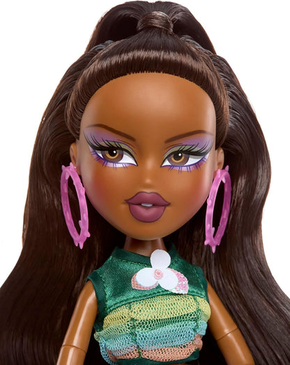 Bratz Fashion Pixiez Sasha - Boneca colecionável de fantasia com roupas e acessórios de verdade, asas que se transformam em anel, roxa, 29 cm
