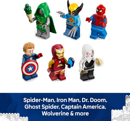 LEGO Calendário do Advento Marvel 2026-76340 | Brinquedos para meninos a partir de 6 anos, 24 surpresas de super-heróis, avião e carro, 6 minifiguras, ideia de presente de Natal, 317 peças