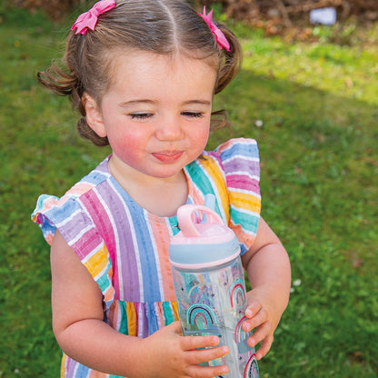 Nuby Garrafa de água Super Flip - Copo com canudinho antiderramamento para crianças pequenas | 540 ml/19 oz | Alça de transporte | Fluxo livre | Pode ser lavado na máquina de lavar louça e esterilizado | Copo adequado para crianças de 18 meses ou mais