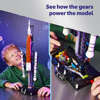 LEGO Technic NASA Artemis Sistema de Lançamento Espacial Foguete - Brinquedo STEM Interativo com 4 Astronautas e Função de Separação - Presente de Aniversário para Meninos e Meninas a partir de 9 Anos - 42221