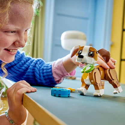 LEGO Creator 3 em 1 Animais Fofos: Cachorrinho de Brinquedo Divertido - Figura de Animal de Estimação que se Transforma em Esquilo ou Pato - Presente de Aniversário Criativo para Meninas e Meninos a partir de 8 Anos - 31382