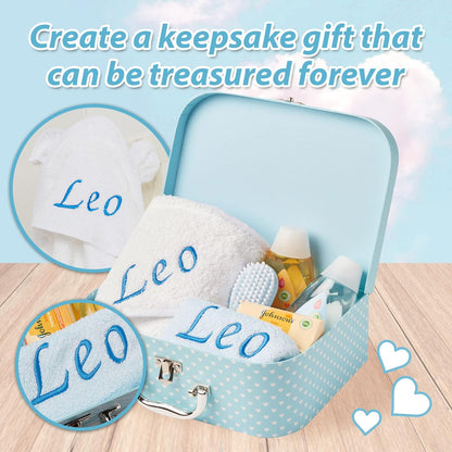 Conjunto de presentes personalizados para bebês: presentes personalizados para bebês, conjunto de banho para bebês, presentes personalizados para recém-nascidos, itens essenciais para recém-nascidos