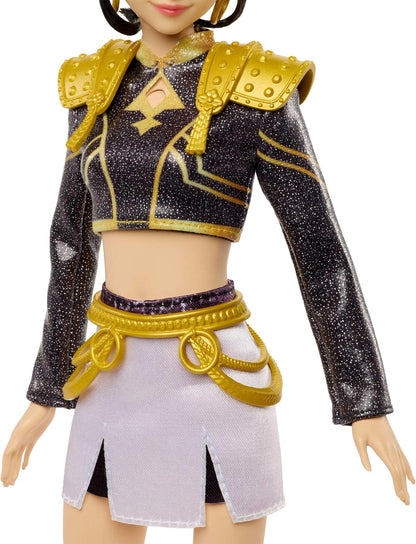 Mattel Boneca Cantora KPop Demon Hunters HUNTR/X Zoey “Golden” | Com roupa característica removível e 5 pontos de articulação, inspirada no filme, JRN42