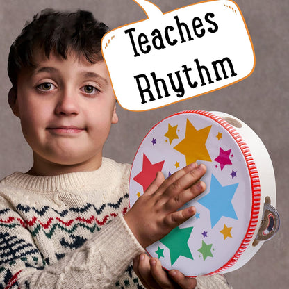 Jaques of London Pandeiro de madeira | Instrumentos musicais | Instrumentos musicais de madeira | Brinquedos de madeira | Desde 1795