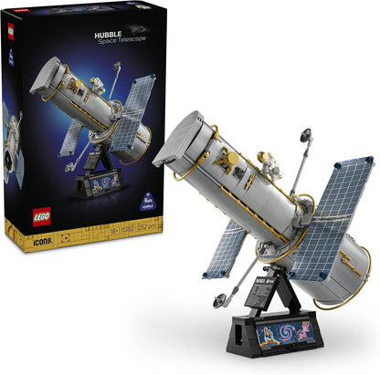 LEGO Icons Telescópio Espacial Hubble – Kit de Modelo 3D para Adultos – Conjunto STEM com Painéis Solares, Painel de Instrumentos e Minifigura de Astronauta – Ideia de Presente de Astronomia para Montar – 11382