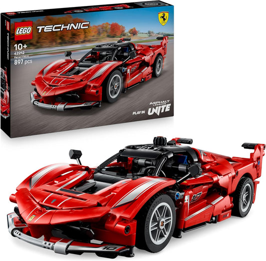 LEGO Technic Ferrari FXX K Carro de Corrida - Kit de Construção e Exibição com Motor V12, Diferencial e Pistões Móveis - Presente para Fãs de Automobilismo para Meninos a partir de 10 Anos - 42212