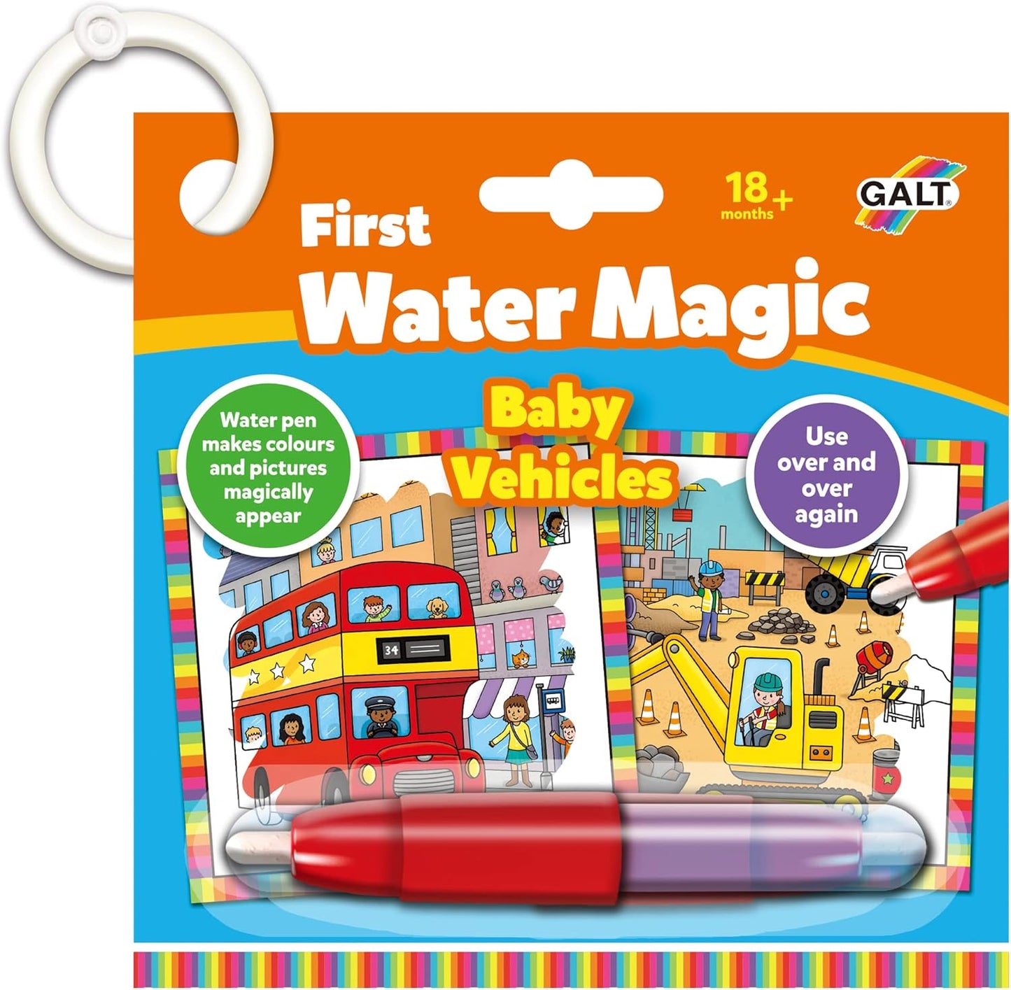 Galt, First Water Magic - Veículos para bebês, livros de colorir para crianças a partir de 18 meses