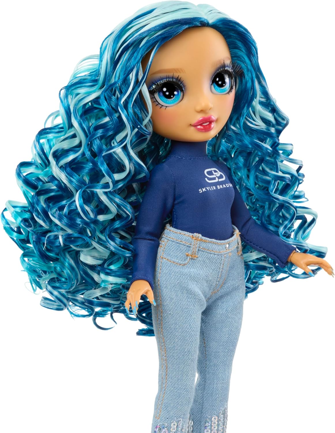 Rainbow High Style Icons Skyler - Boneca Fashion de 28cm com Cabelo Longo e Penteável, Acompanha um Segundo Conjunto Combinando e um Segundo Par de Sapatos, Flexível com 13 Pontos de Articulação.