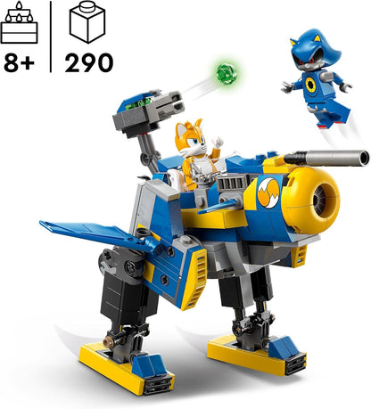 LEGO Sonic the Hedgehog Cyclone vs. Metal Sonic Toy - Figura Mech colecionável com 2 minifiguras de videogame - Ideia de presente para meninos ou meninas com mais de 8 anos e jogadores adolescentes