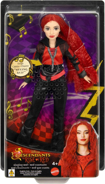 Boneca Disney Descendentes 4: A Ascensão de Red – Boneca que Canta com Roupas e Acessórios Inspirados no Filme, Canta, HWT96
