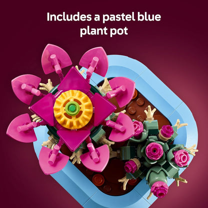 LEGO Botanicals Cacto Florido - Conjunto de Plantas Artificiais em Vaso com 2 Cactos e Flores Artificiais - Decoração DIY para Quarto - Presente de Aniversário para Meninas a partir de 9 Anos e Amantes de Plantas Adultos - 11509