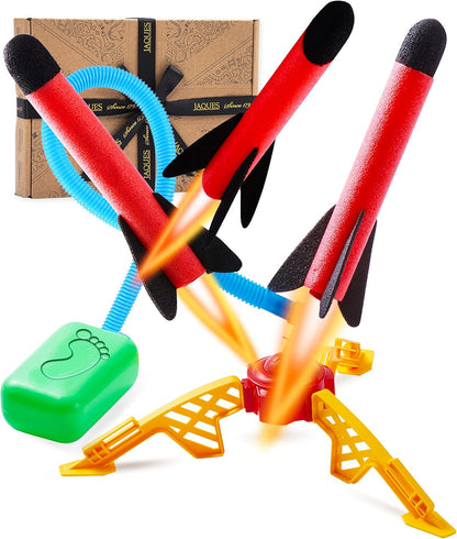 Jaques of London Lançador de Foguetes para Crianças | Inclui Foguetes de Espuma | Brinquedos Infantis para Atividades ao Ar Livre | Desde 1795