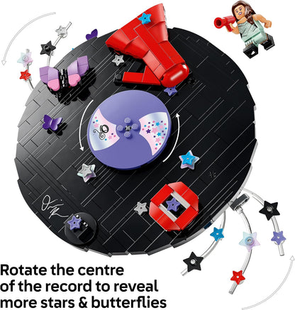 LEGO Edições Vinil da Olivia Rodrigo – Brinquedo com modelo de disco, minifigura e acessórios – Decoração de mesa ou parede – Presente musical para meninas, meninos e fãs a partir de 10 anos – 43028