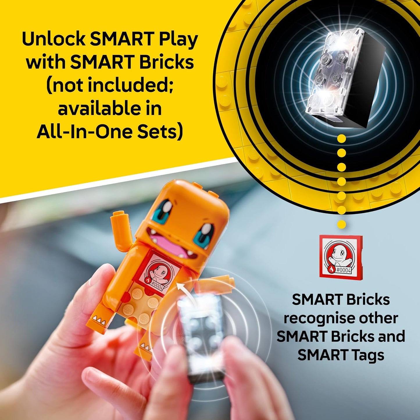 LEGO Pokémon SMART Play: Confronto na Caverna de Charmander e Geodude – Conjunto de Brinquedo Interativo Compatível, Inclui 2 Etiquetas SMART e 2 Pokémon – Ideia de Presente para Meninos e Meninas a partir de 6 Anos – 72157