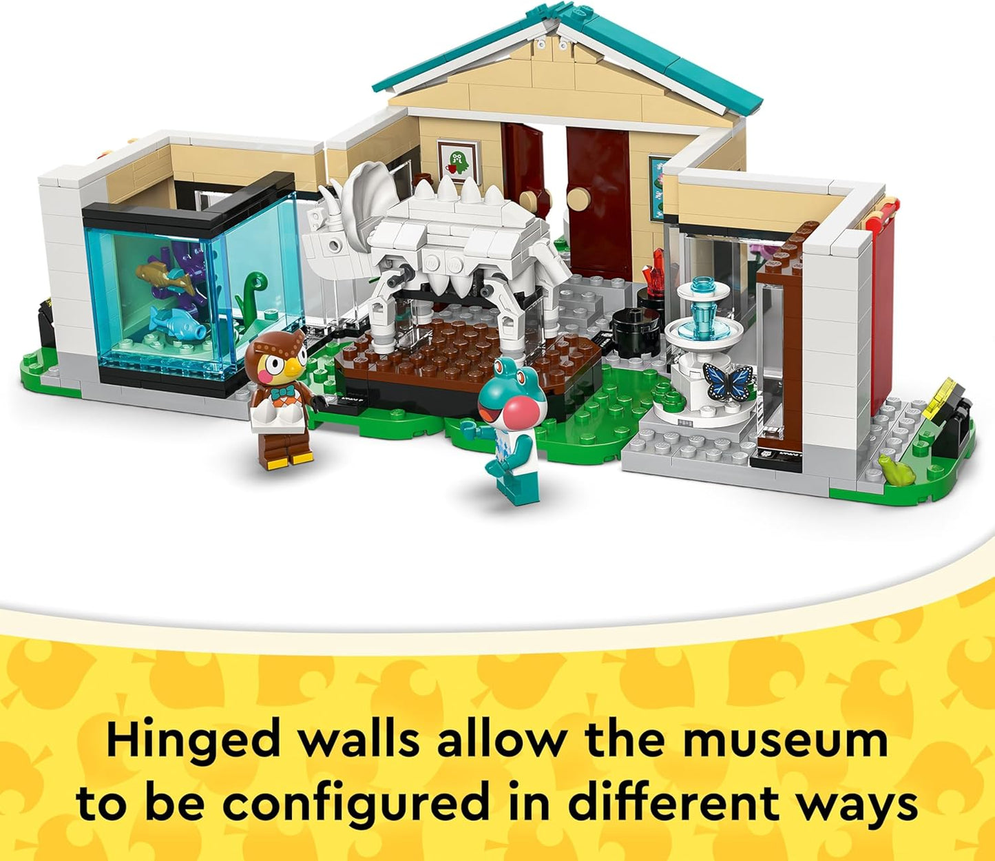 LEGO Animal Crossing Coleção Museu do Blathers - Brinquedo interativo com minifiguras do Blathers e da Lily, além de fósseis de dinossauro e acessórios - Presente gamer para meninas e meninos a partir de 7 anos - 77056