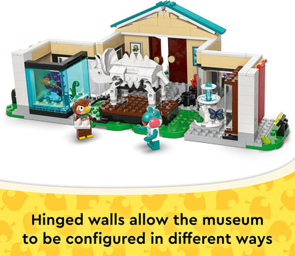 LEGO Animal Crossing Coleção Museu do Blathers - Brinquedo interativo com minifiguras do Blathers e da Lily, além de fósseis de dinossauro e acessórios - Presente gamer para meninas e meninos a partir de 7 anos - 77056