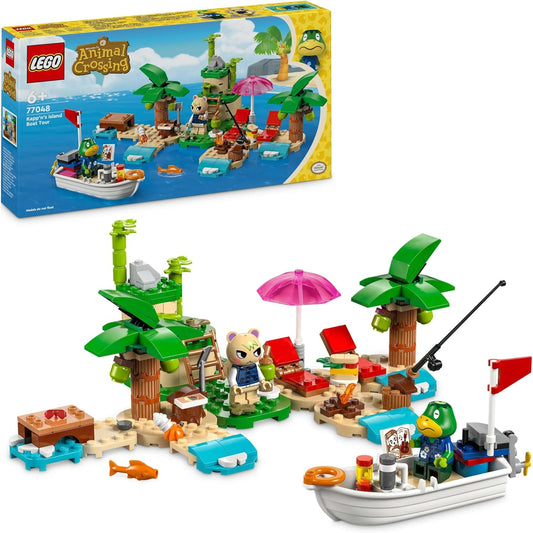 LEGO Animal Crossing Kapp’n’s Island Boat Tour, brinquedo criativo montável para crianças, meninas e meninos com mais de 6 anos, apresenta 2 minifiguras da série de videogame, incluindo Marshal, presente de aniversário 77048