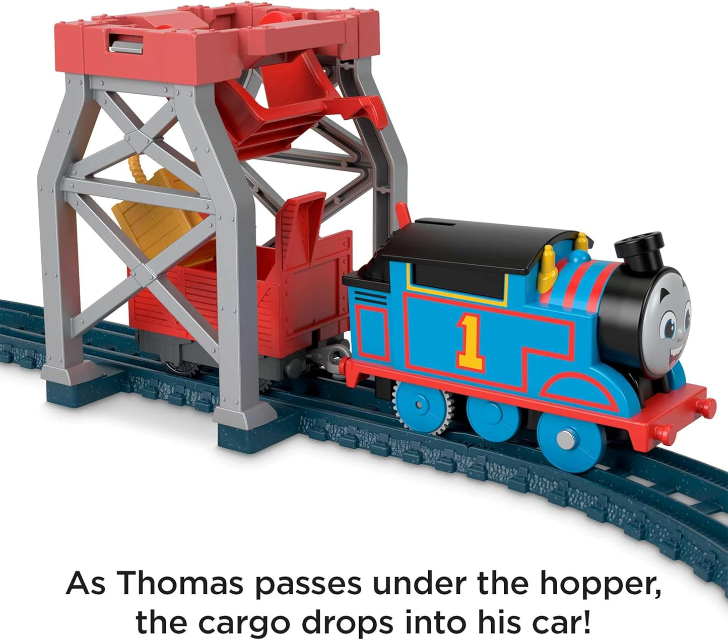 Conjunto de trem Fisher-Price Thomas & Friends 3 em 1 com Thomas motorizado para crianças em idade pré-escolar a partir de 3 anos, HGX64