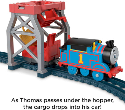 Conjunto de trem Fisher-Price Thomas & Friends 3 em 1 com Thomas motorizado para crianças em idade pré-escolar a partir de 3 anos, HGX64