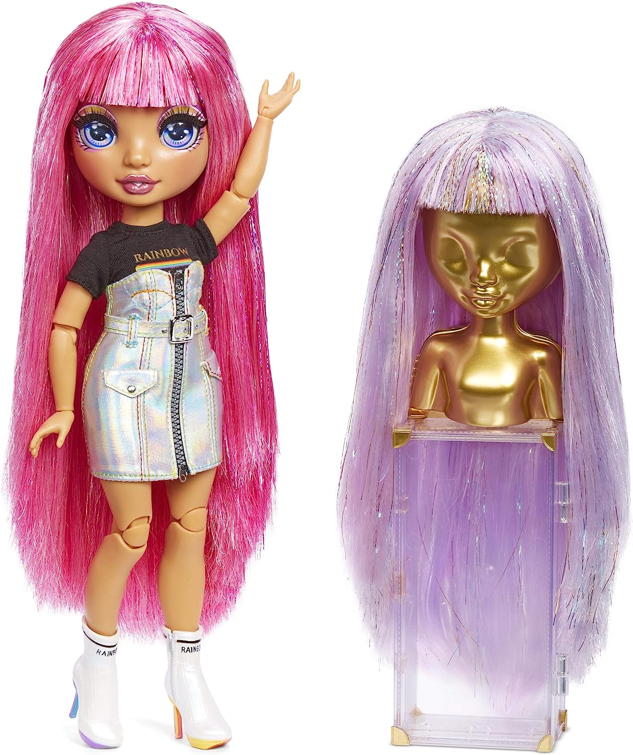 Rainbow High Fashion Studio - Boneca exclusiva com roupas, acessórios e 2 perucas brilhantes - Crie mais de 300 looks