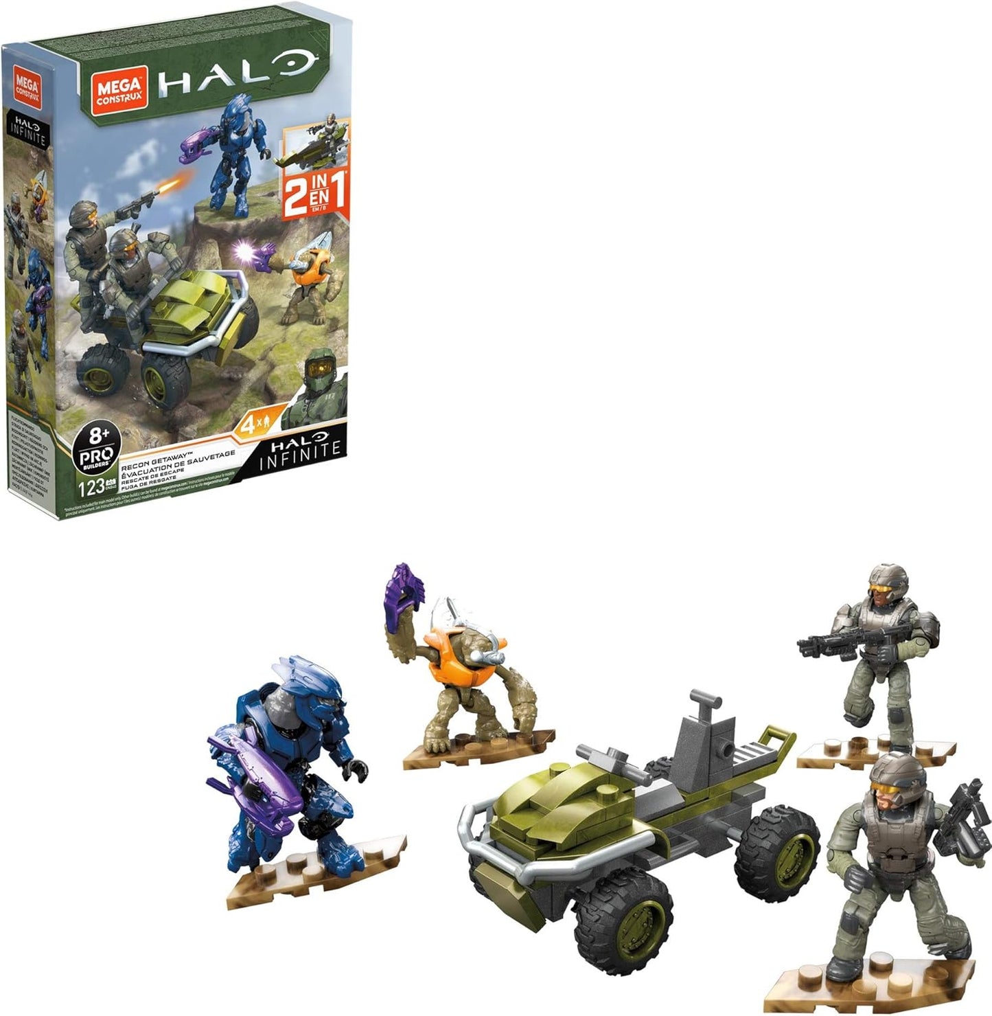 Mega Escapadinha Construx Halo Recon,Mega Caixa de construção Construx Halo