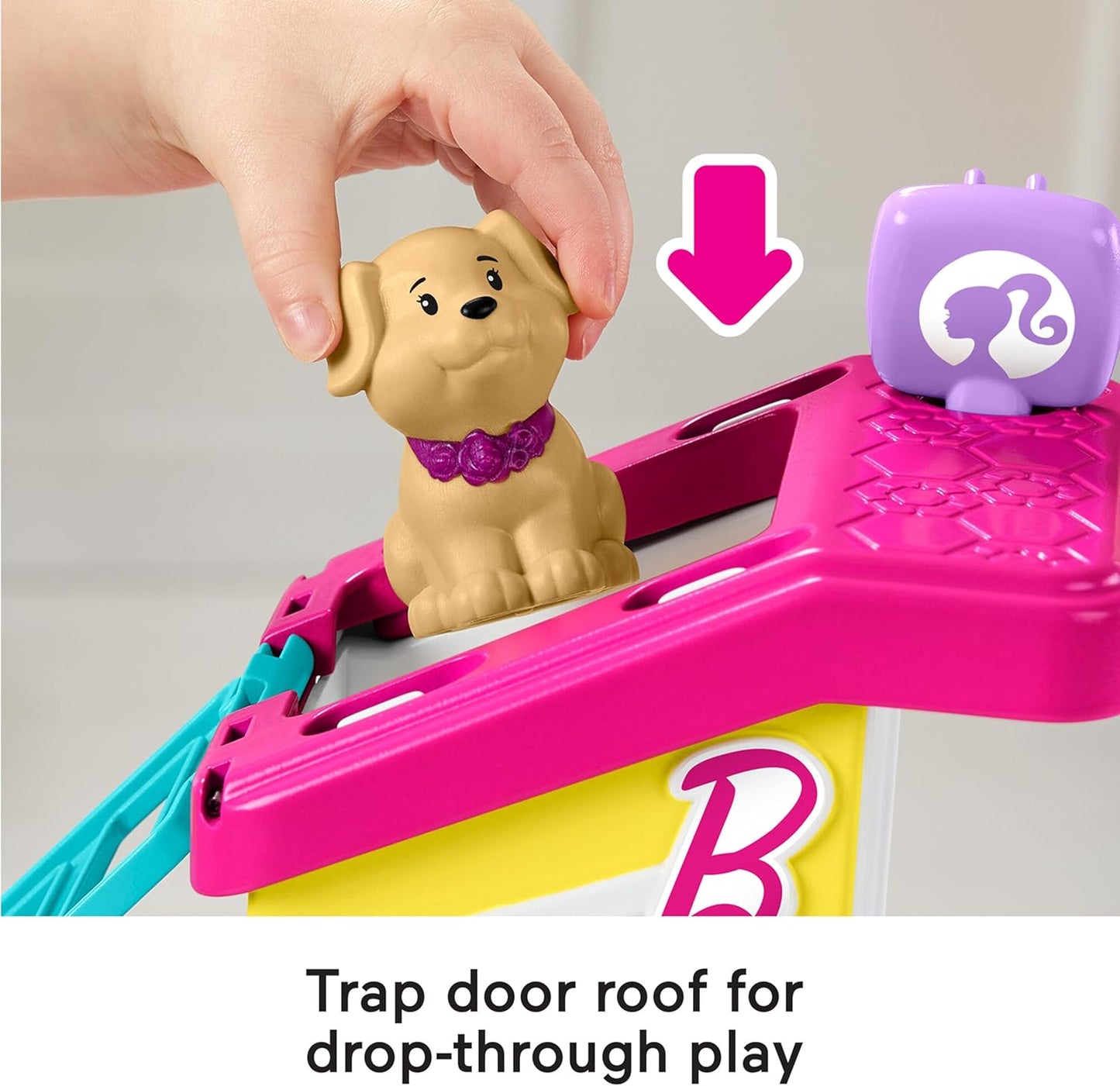 Fisher-Price Little People Barbie Brinquedo para Crianças Pequenas: Spa para Animais de Estimação com Música e Sons para Brincar de Faz de Conta - HJW76