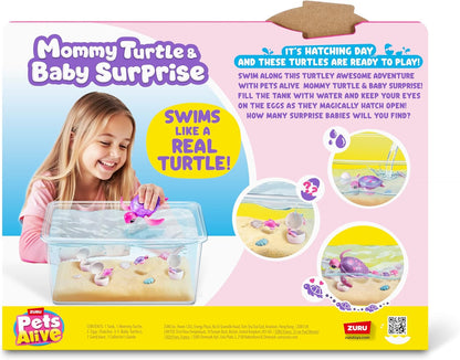 Pets Alive Mama Turtle Surprise da ZURU, robô de brinquedo tartaruga de estimação