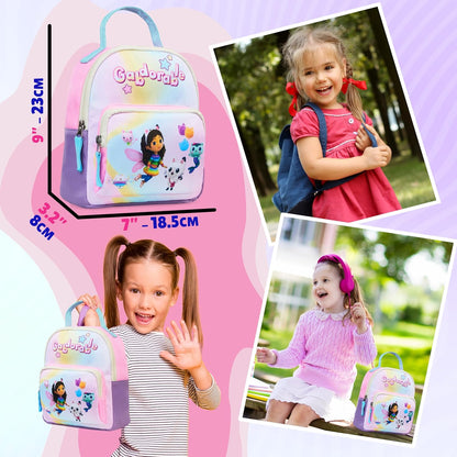 Gabby’s Dollhouse Get Trend Mini Backpack for Girls & Toddlers, Cute Small Rucksack, Daypack Nursery Bag for Preschool Lunch Travel Fashion Backpack (Multi Gabby’s Dollhouse)
