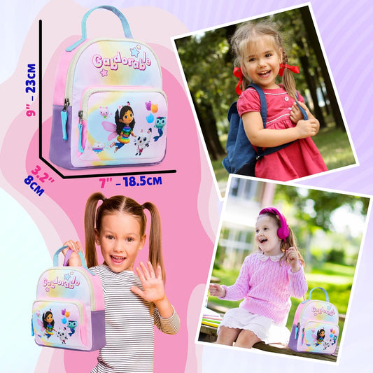 Gabby’s Dollhouse Get Trend Mini Backpack for Girls & Toddlers, Cute Small Rucksack, Daypack Nursery Bag for Preschool Lunch Travel Fashion Backpack (Multi Gabby’s Dollhouse)