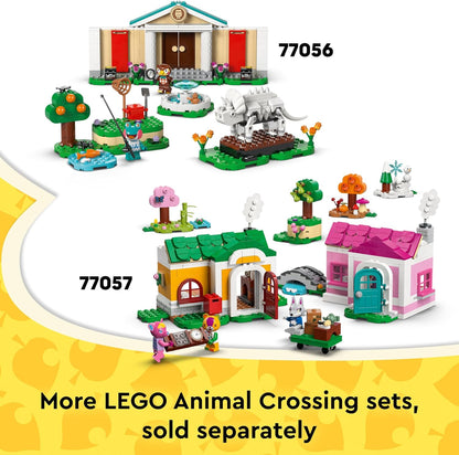 LEGO Animal Crossing Casa Aconchegante da Goldie - Inclui minifigura, piano, mesa de piquenique e acessórios de comida de brinquedo - Presente perfeito para crianças a partir de 6 anos - 77058